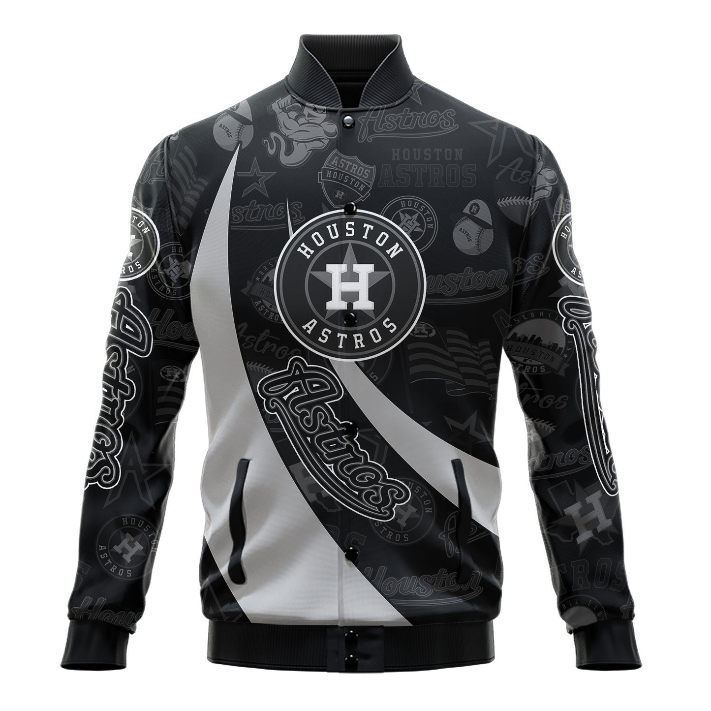 Houston Astros - Major League Baseball AOP Varsity Jacket V3 - All-Over-Printed Jacket