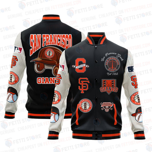 San Francisco Giants - Major League Baseball AOP Varsity Jacket V2 - All-Over-Printed Jacket