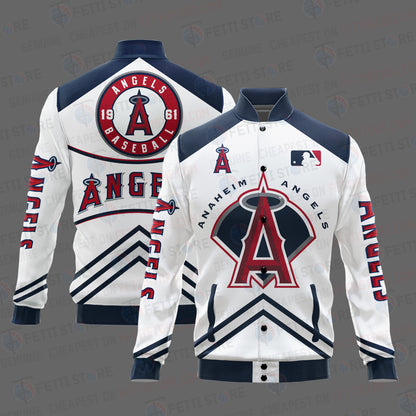 Los Angeles Angels - Major League Baseball AOP Varsity Jacket V4 - All-Over-Printed Jacket