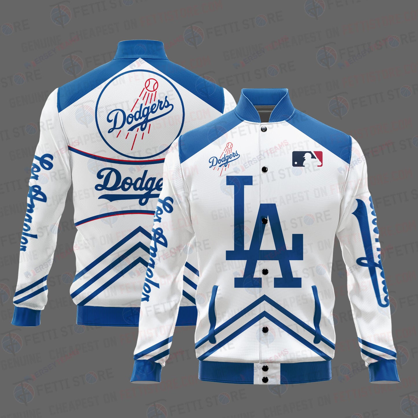 Los Angeles Dodgers - Major League Baseball AOP Varsity Jacket V4 - All-Over-Printed Jacket