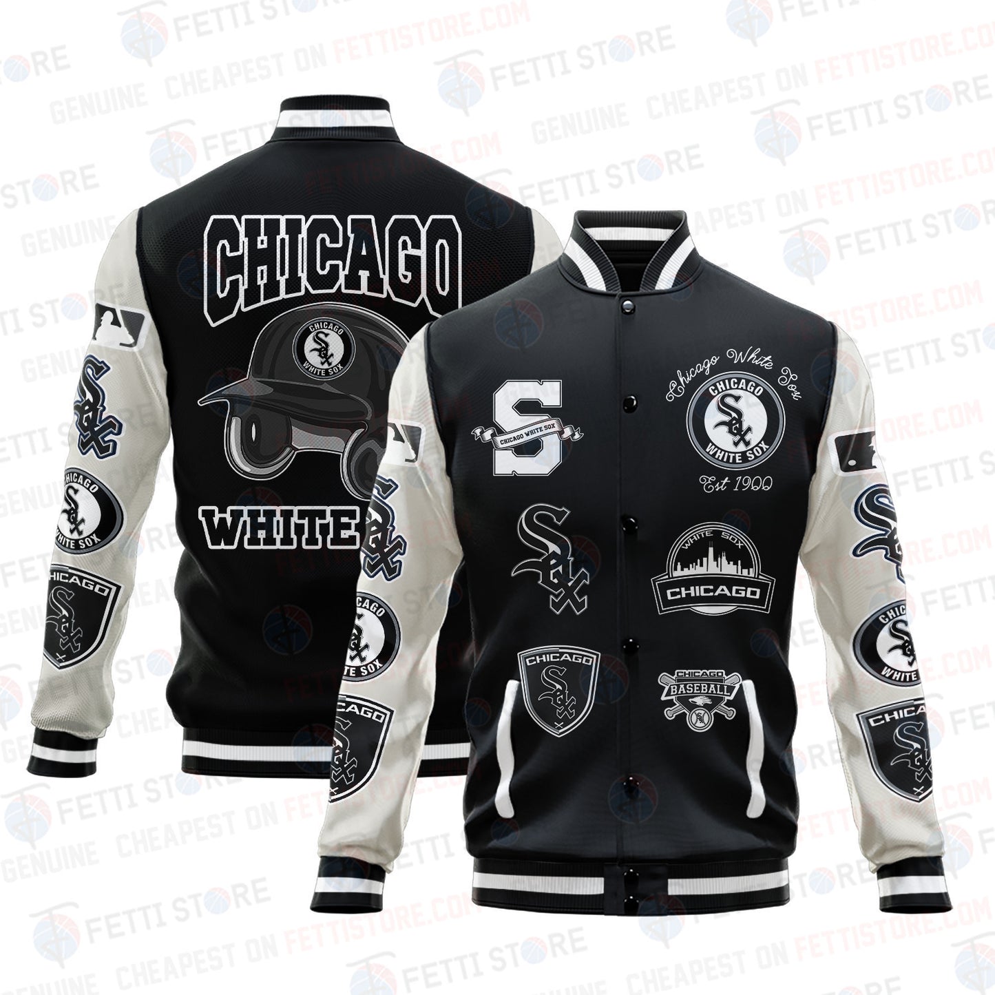 Chicago White Sox - Major League Baseball AOP Varsity Jacket V2 - All-Over-Printed Jacket