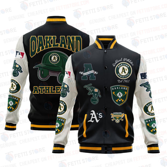 Oakland Athletics - Major League Baseball AOP Varsity Jacket V2 - All-Over-Printed Jacket