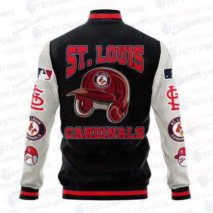 St. Louis Cardinals - Major League Baseball AOP Varsity Jacket V2 - All-Over-Printed Jacket