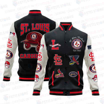 St. Louis Cardinals - Major League Baseball AOP Varsity Jacket V2 - All-Over-Printed Jacket