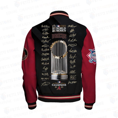 Arizona Diamondbacks - Major League Baseball AOP Varsity Jacket V15 - All-Over-Printed Jacket