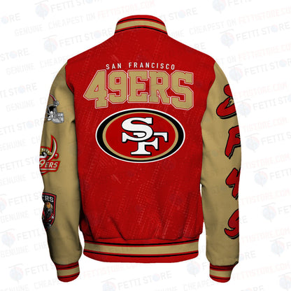San Francisco 49ers National Football League Unisex Varsity Jacket SFAT V5 - All-Over-Printed Jacket