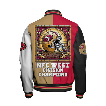 San Francisco 49ers National Football League Varsity Jacket STM V7 - All-Over-Printed Jacket