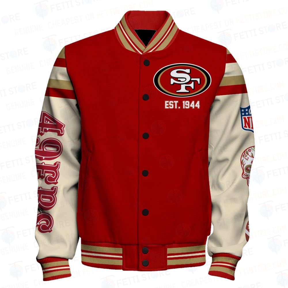 San Francisco 49ers National Football League Print Varsity Jacket SFAT V2 - All-Over-Printed Jacket
