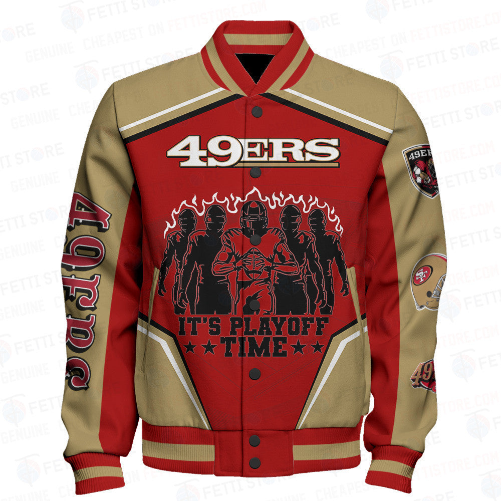 San Francisco 49ers National Football League Varsity Jacket STM V6 - All-Over-Printed Jacket