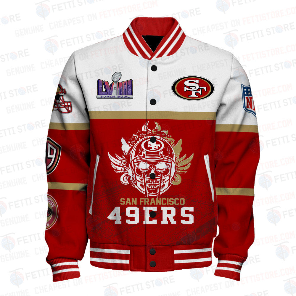San Francisco 49ers National Football League Varsity Jacket STM V4 - All-Over-Printed Jacket