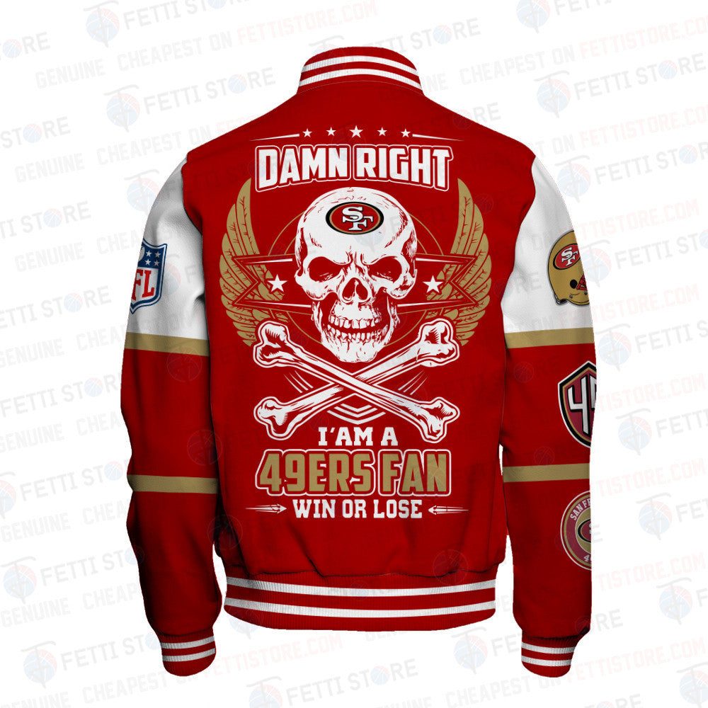 San Francisco 49ers National Football League Varsity Jacket STM V4 - All-Over-Printed Jacket