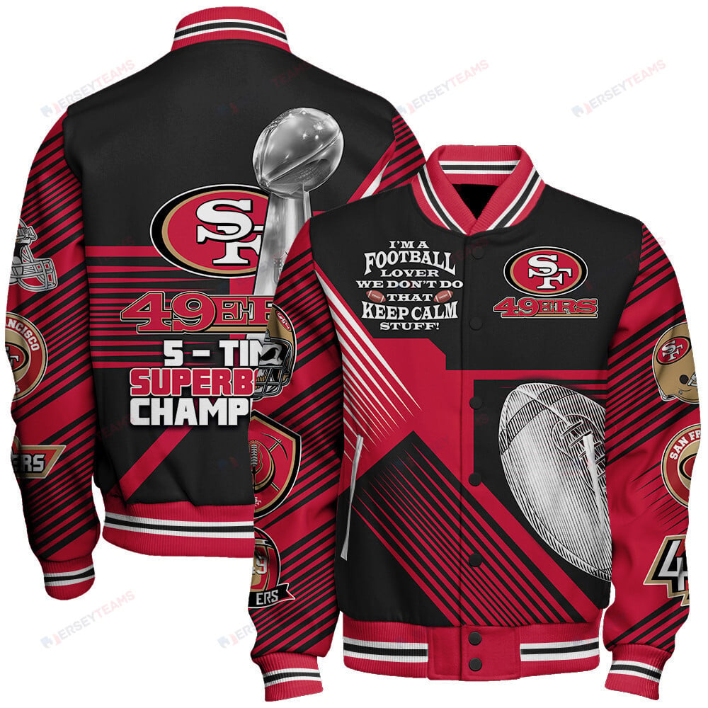 San Francisco 49ers National Football League Varsity Jacket STM V2 - All-Over-Printed Jacket
