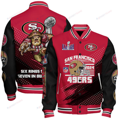 San Francisco 49ers National Football League Varsity Jacket STM V3 - All-Over-Printed Jacket