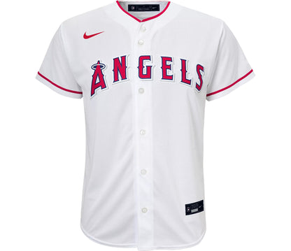 Shohei Ohtani 17 Los Angeles Angels Signed Name 2023 Home Player YOUTH Jersey - White