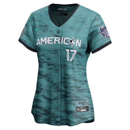 Shohei Ohtani 17 Los Angeles Angels Signed Number 2023 All-Star Game Limited Player Women Jersey - Teal