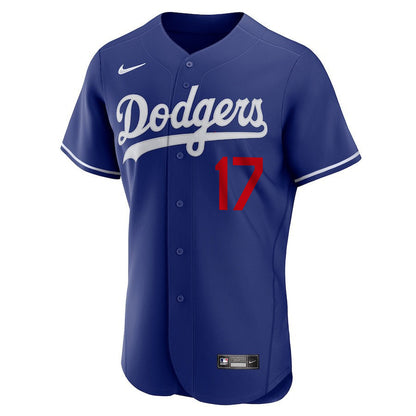 Shohei Ohtani 17 Los Angeles Dodgers Signed MVP 2023 Alternate ELITE Jersey - Men Royal Jersey