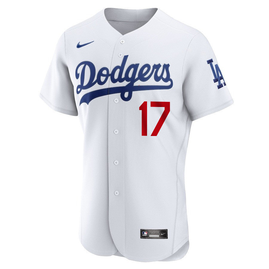 Shohei Ohtani 17 Los Angeles Dodgers Signed Greatest Sho On Earth 2023 Home ELITE Men Jersey - White