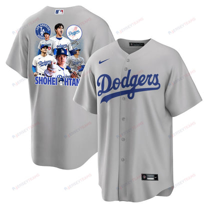 Shohei Ohtani 17 Los Angeles Dodgers Signed Sho King 2023 Road Men Jersey - Gray