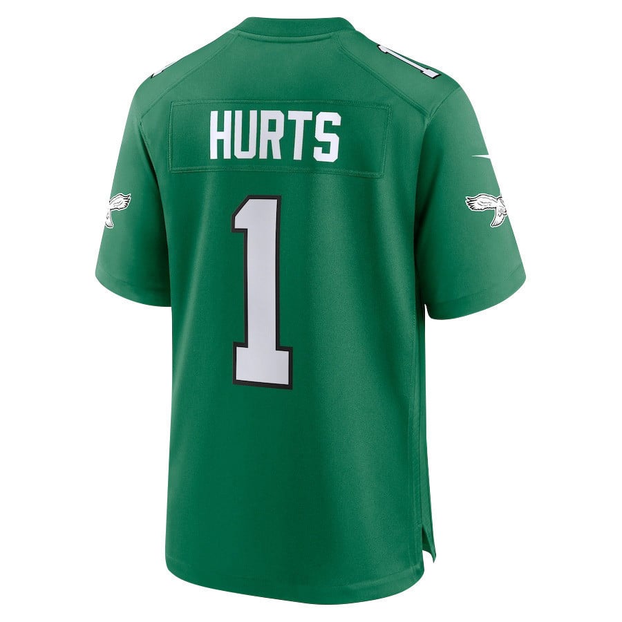 Jalen Hurts 1 Philadelphia Eagles Leadership Game Jersey - Men, Green