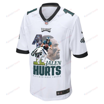 Jalen Hurts 1 Philadelphia Eagles Brilliance Game Jersey - Men, White