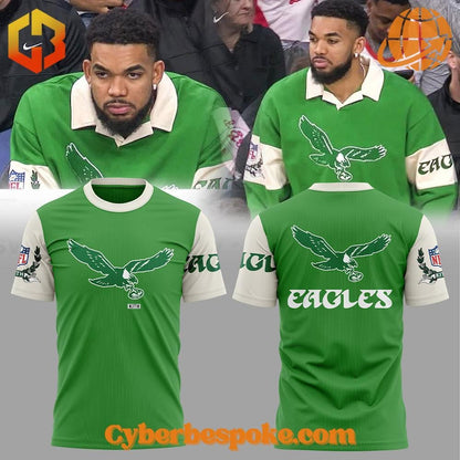 Philadelphia Eagles Karl-Anthony Towns All Over Printed T-Shirt - Kelly Green
