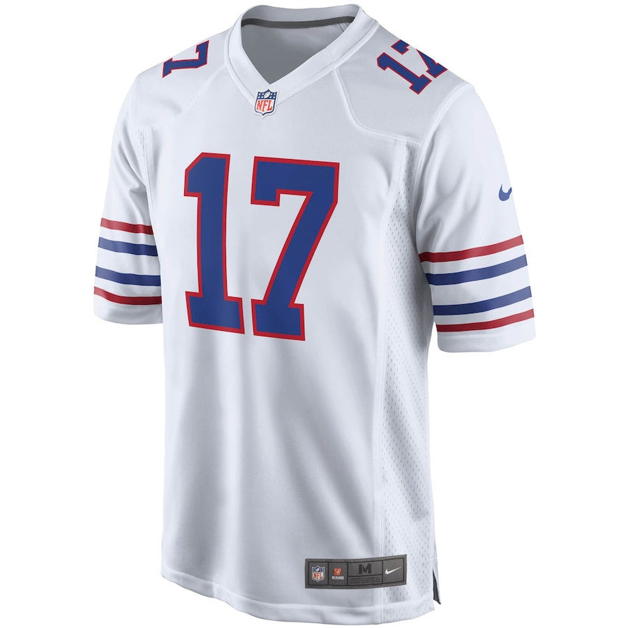 Josh Allen 17 Buffalo Bills Alternate Game Jersey - White, Men Jersey