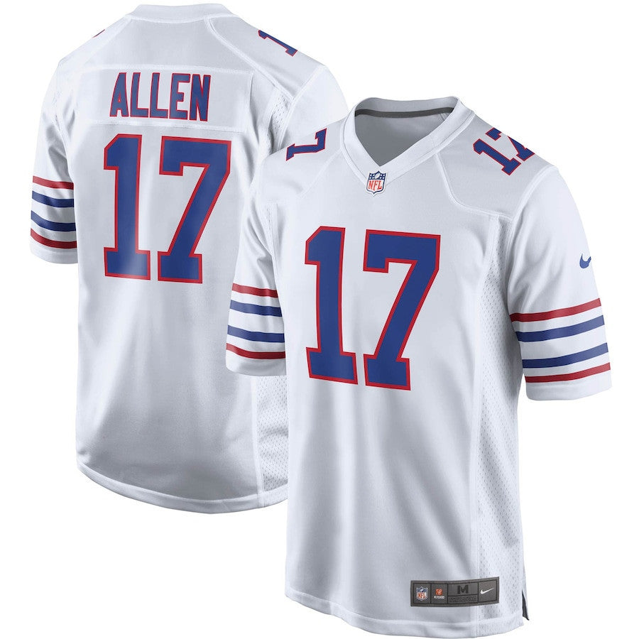 Josh Allen 17 Buffalo Bills Alternate Game Jersey - White, Men Jersey