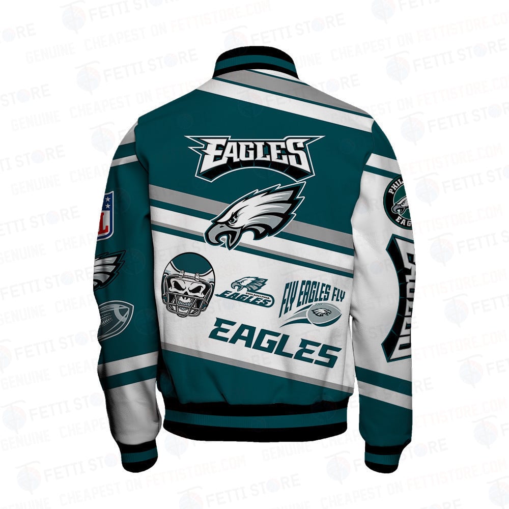 Philadelphia Eagles American Football League Pattern Varsity Jacket - All-Over-Printed Jacket