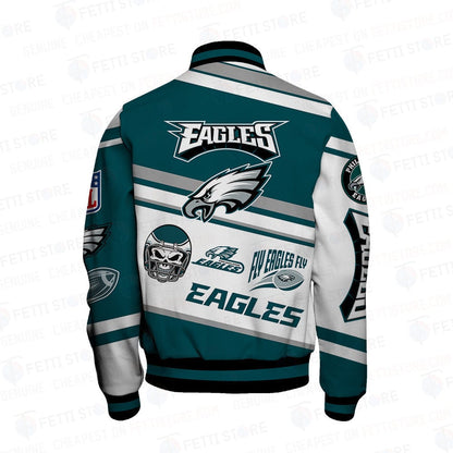 Philadelphia Eagles American Football League Pattern Varsity Jacket - All-Over-Printed Jacket