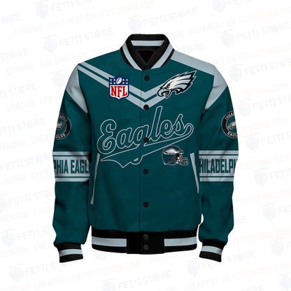 Philadelphia Eagles American Football League Pattern Varsity Jacket SH1 V2 - All-Over-Printed Jacket