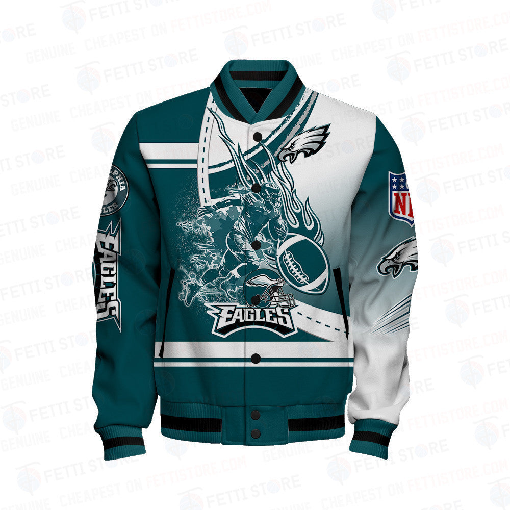 Philadelphia Eagles American Football League Pattern Varsity Jacket SH1 V3 - All-Over-Printed Jacket