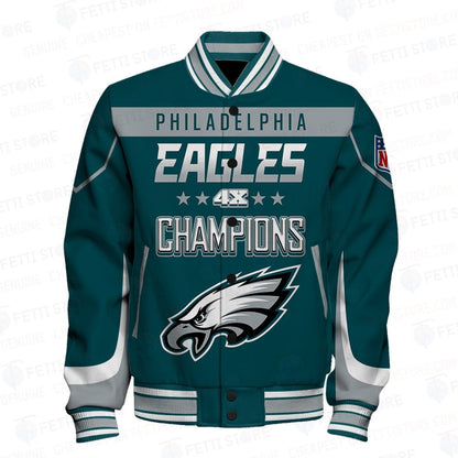 Philadelphia Eagles 4X Super Bowl Champions Varsity Jacket - All-Over-Printed Jacket
