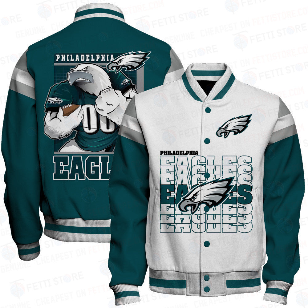 Philadelphia Eagles NFL 2024 Varsity Jacket STM V4 - All-Over-Printed Jacket