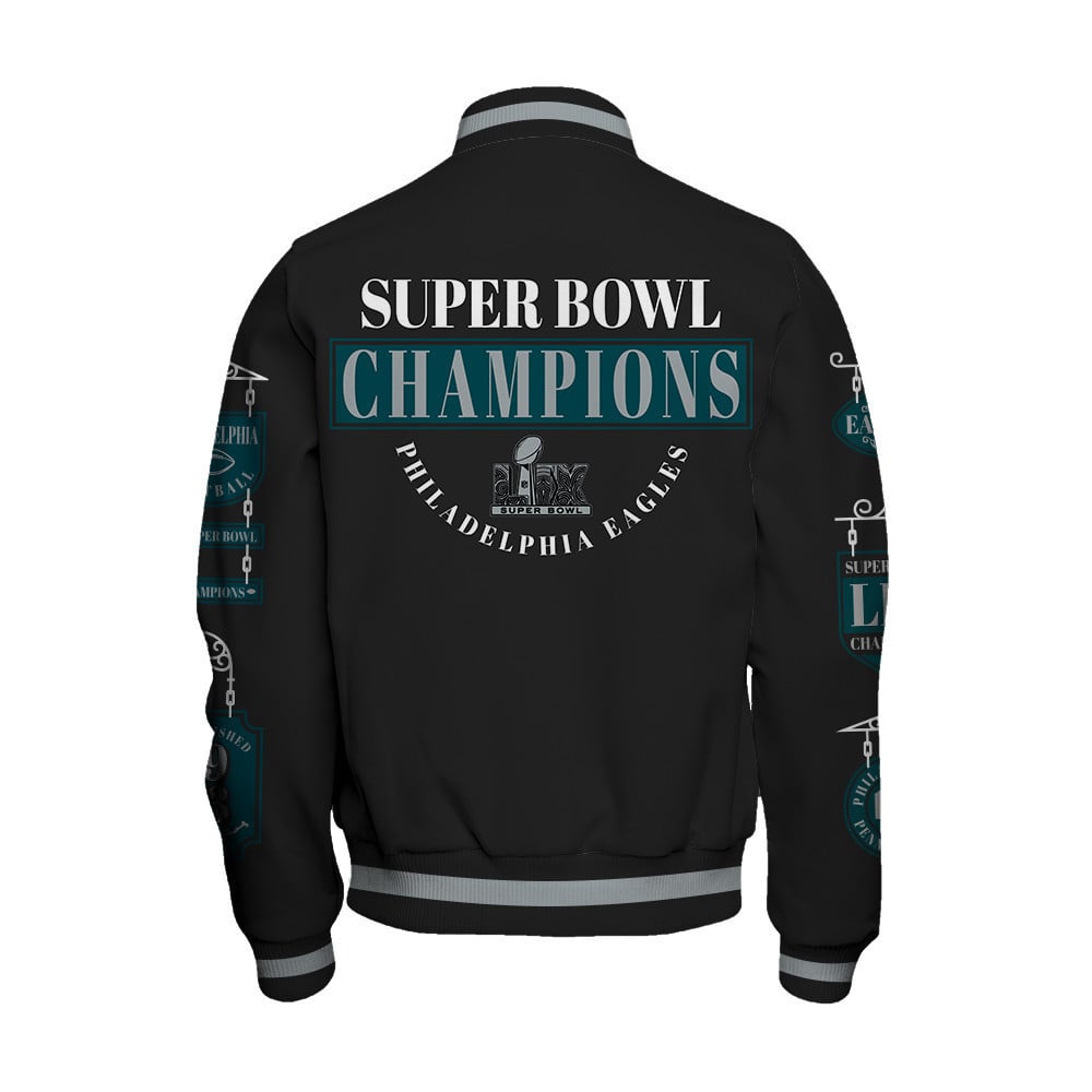 Philadelphia Eagles Super Bowl LIX Champions Represent The Pride Varsity Jacket - All-Over-Printed Jacket