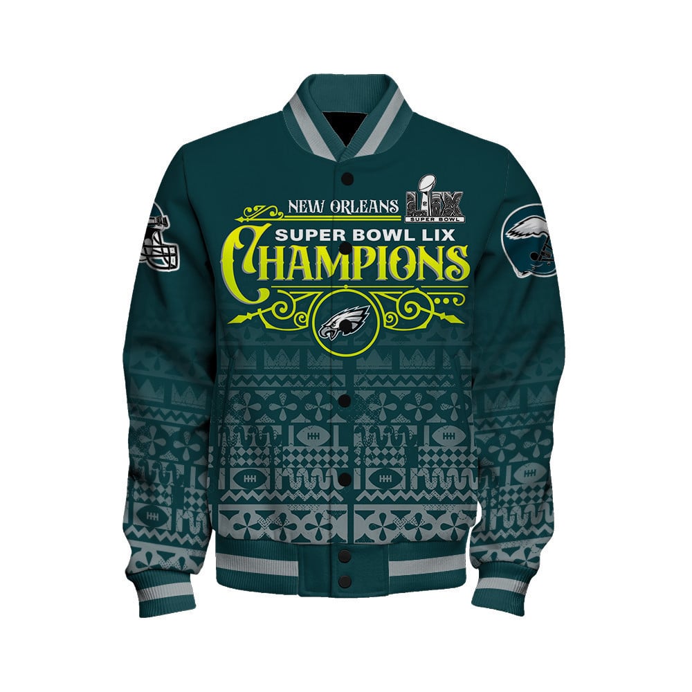 Philadelphia Eagles Super Bowl LIX Champions More Than Just A Game Varsity Jacket - All-Over-Printed Jacket