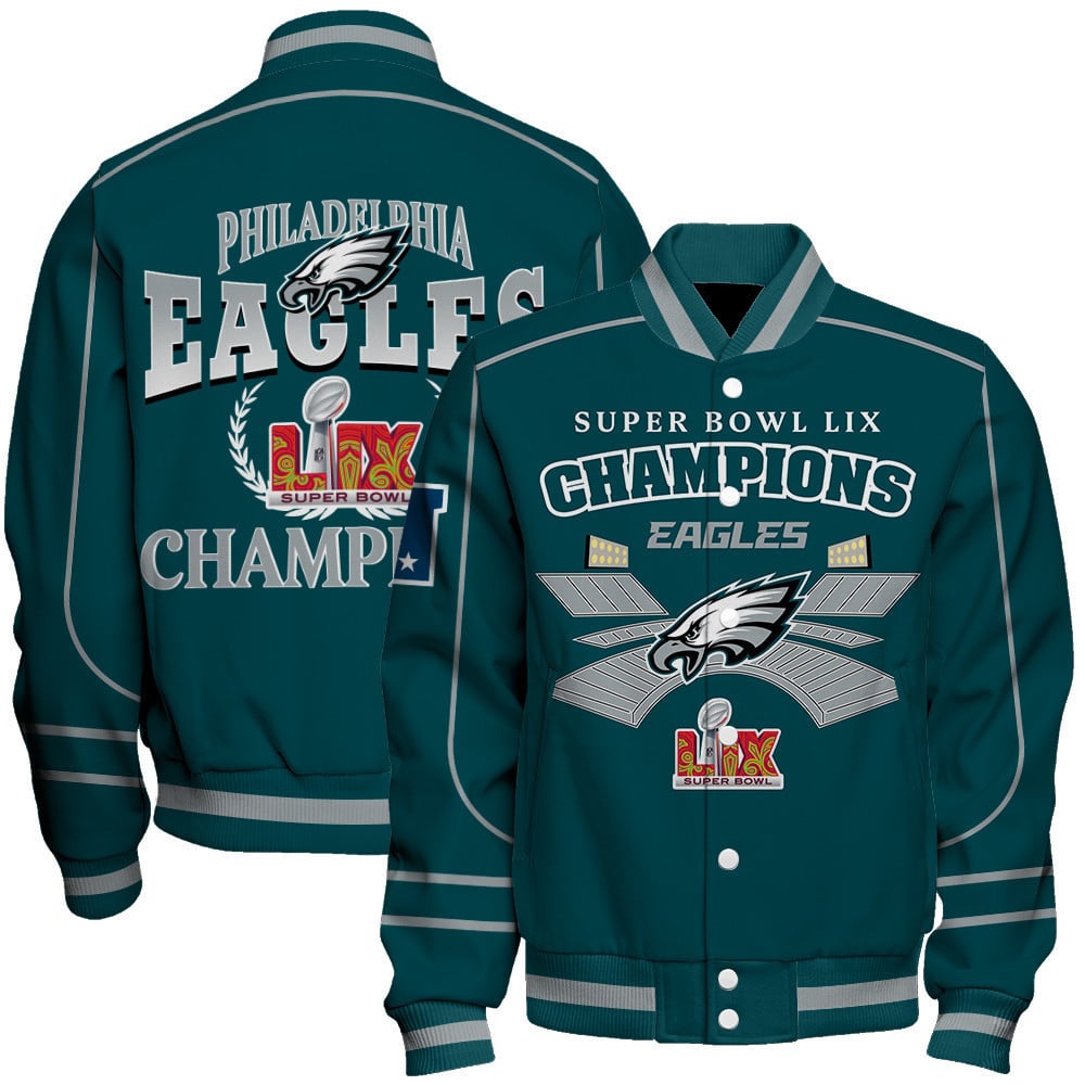 Philadelphia Eagles Super Bowl LIX The New King Varsity Jacket - All-Over-Printed Jacket