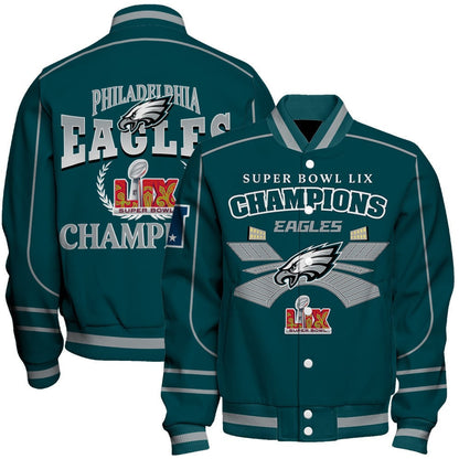 Philadelphia Eagles Super Bowl LIX The New King Varsity Jacket - All-Over-Printed Jacket