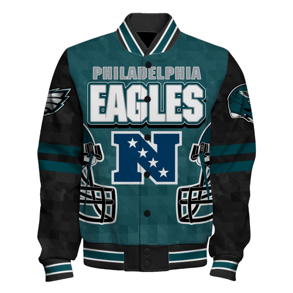 Philadelphia Eagles Super Bowl LIX Champions History Is Being Made Varsity Jacket - All-Over-Printed Jacket