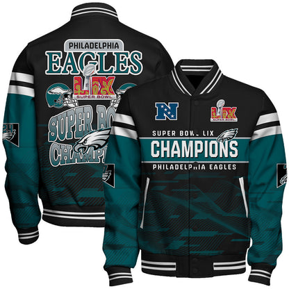 Philadelphia Eagles Super Bowl LIX Champions 2024 Varsity Jacket - All-Over-Printed Jacket