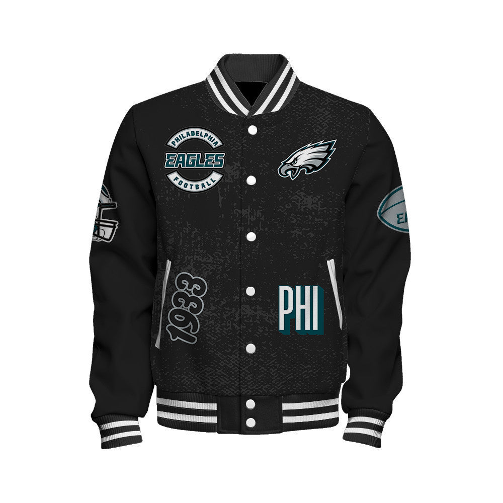 Philadelphia Eagles Super Bowl LIX Champions 2024 Winning Spirit Varsity Jacket - All-Over-Printed Jacket