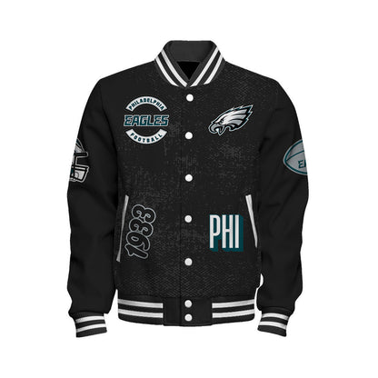 Philadelphia Eagles Super Bowl LIX Champions 2024 Winning Spirit Varsity Jacket - All-Over-Printed Jacket