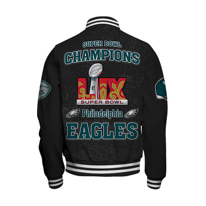 Philadelphia Eagles Super Bowl LIX Champions 2024 Winning Spirit Varsity Jacket - All-Over-Printed Jacket