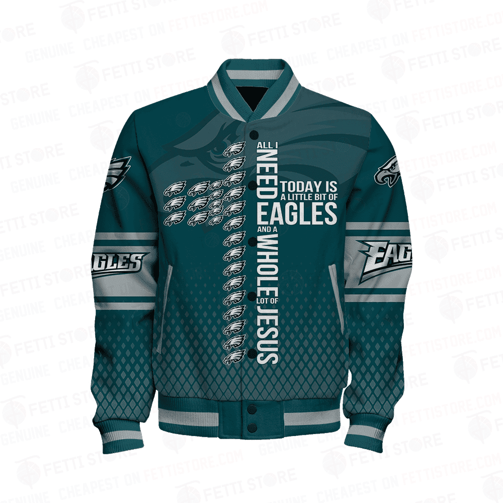 Philadelphia Eagles - National Football League AOP Varsity Jacket STM V1 - All-Over-Printed Jacket