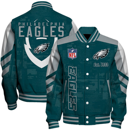 Philadelphia Eagles Football Team 2024 - 25 Proud To Be Different Unisex Varsity Jacket - All-Over-Printed Jacket