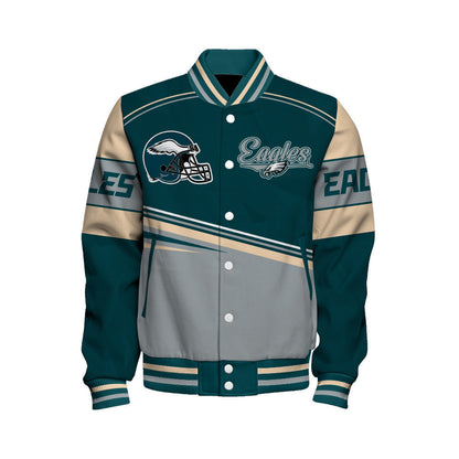 Philadelphia Eagles Football Team 2024- 25 Dare To Be Different Unisex Varsity Jacket - All-Over-Printed Jacket