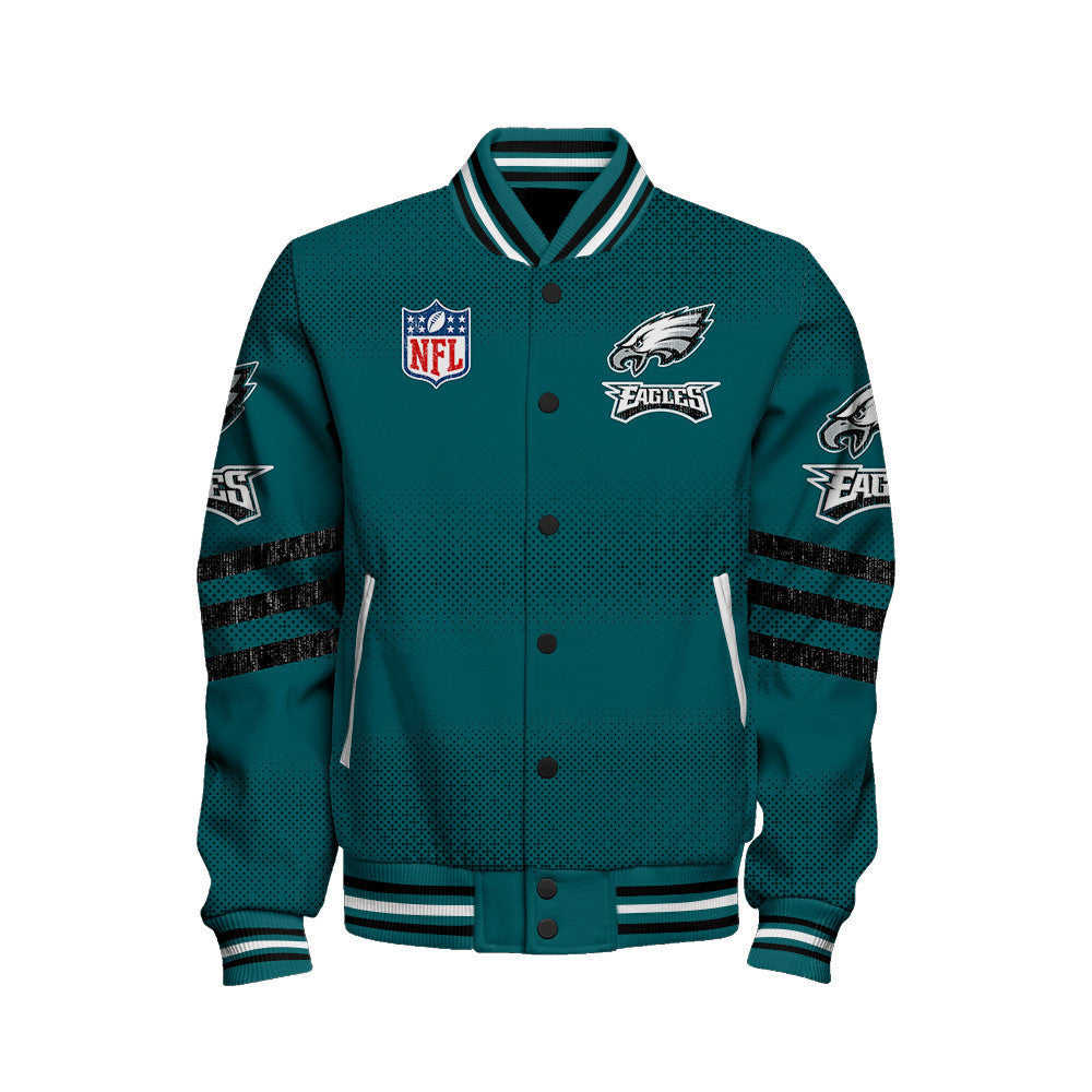 Philadelphia Eagles Football Team Proud Of Every Championship Win Unisex Varsity Jacket - All-Over-Printed Jacket