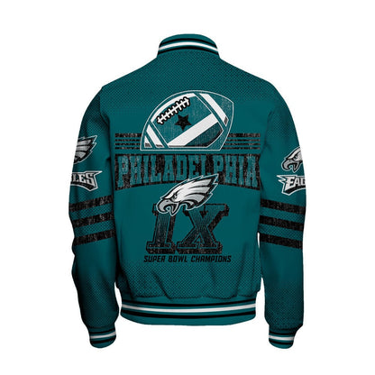 Philadelphia Eagles Football Team Proud Of Every Championship Win Unisex Varsity Jacket - All-Over-Printed Jacket