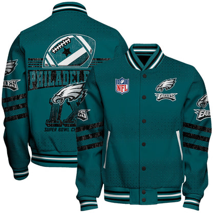 Philadelphia Eagles Football Team Proud Of Every Championship Win Unisex Varsity Jacket - All-Over-Printed Jacket