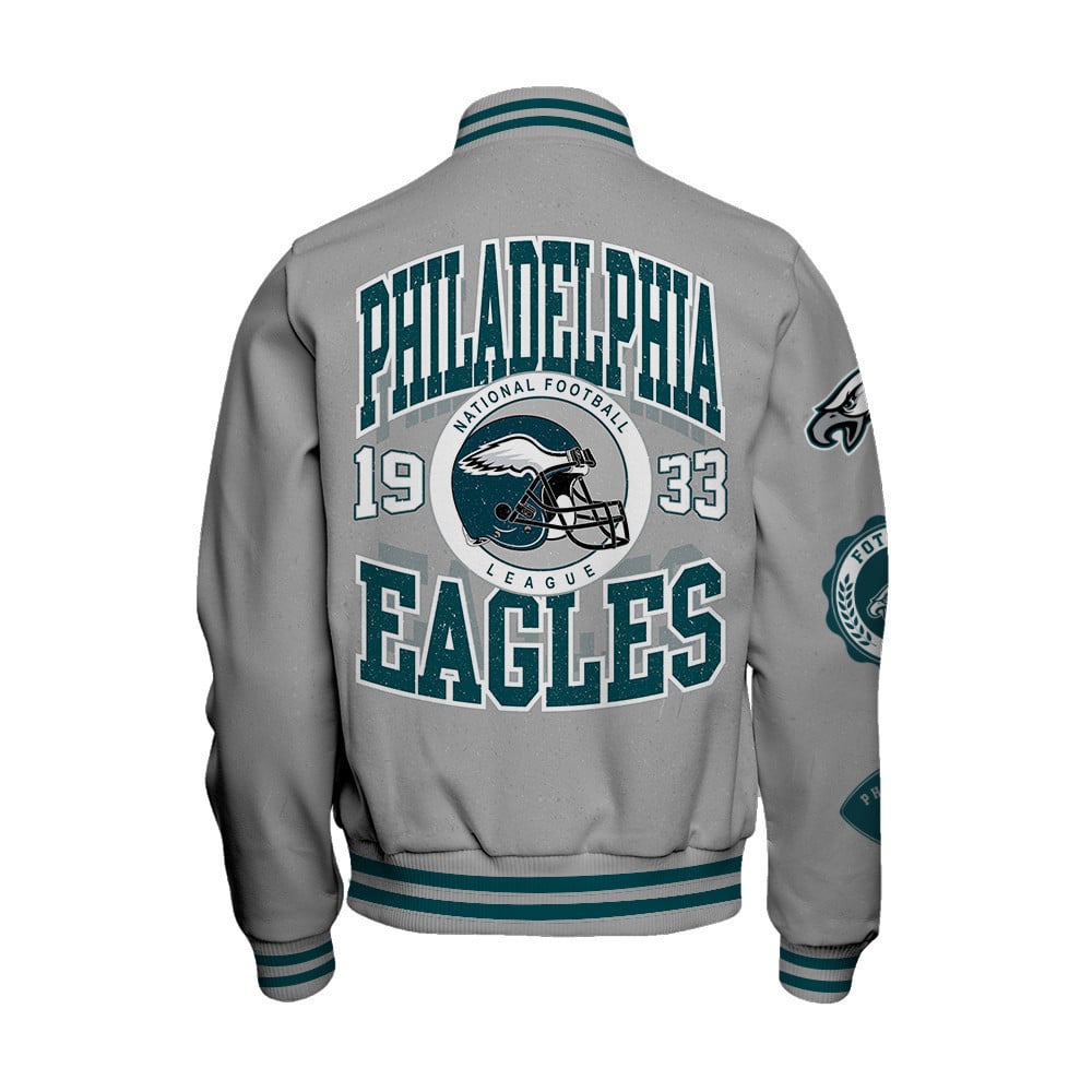 Philadelphia Eagles NFL 2024 -25 Feel The Power Unisex Varsity Jacket - All-Over-Printed Jacket