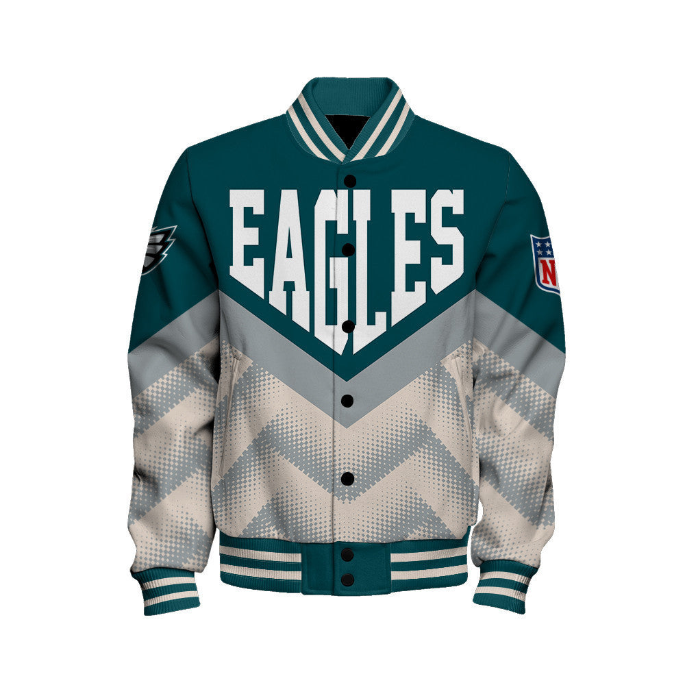 Philadelphia Eagles Football Team 2024 - 25 We Are One Unisex Varsity Jacket - All-Over-Printed Jacket